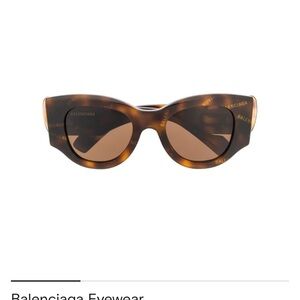 Balenciaga Tortoiseshell Cat-Eye Sunglasses - Brown
